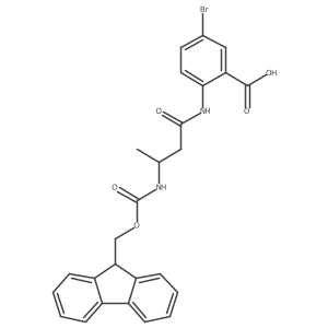 5-bromo-2-[(3S)-3-({[(9H-fluoren-9-yl)methoxy]carbonyl}amino)butanamido]benzoic acid Structure