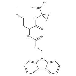 1-[2-({[(9H-fluoren-9-yl)methoxy]carbonyl}amino)-4-methoxybutanamido]cyclopropane-1-carboxylic acid结构式