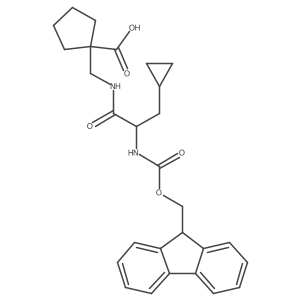 1-{[3-cyclopropyl-2-({[(9H-fluoren-9-yl)methoxy]carbonyl}amino)propanamido]methyl}cyclopentane-1-carboxylic acid Structure