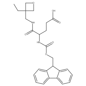 4-{[(3-ethyloxetan-3-yl)methyl]carbamoyl}-4-({[(9H-fluoren-9-yl)methoxy]carbonyl}amino)butanoic acid结构式