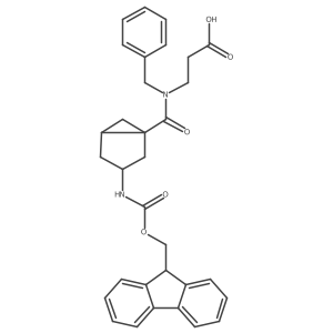 3-{N-benzyl-1-[3-({[(9H-fluoren-9-yl)methoxy]carbonyl}amino)bicyclo[3.1.0]hexan-1-yl]formamido}propanoic acid Structure
