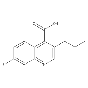 7-Fluoro-3-propylquinoline-4-carboxylic acid结构式