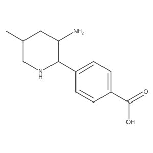 4-(3-Amino-5-methylpiperidin-2-yl)benzoic acid Structure