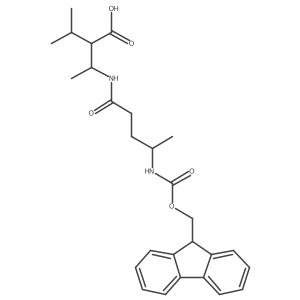 3-[4-({[(9H-fluoren-9-yl)methoxy]carbonyl}amino)pentanamido]-2-(propan-2-yl)butanoic acid结构式