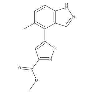 methyl 5-(5-methyl-1H-indazol-4-yl)-1,2-thiazole-3-carboxylate结构式