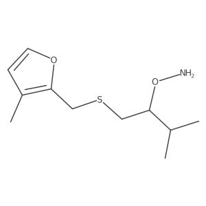 O-(3-methyl-1-{[(3-methylfuran-2-yl)methyl]sulfanyl}butan-2-yl)hydroxylamine Structure