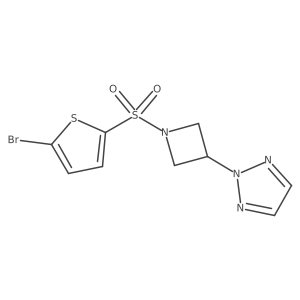 2-(1-((5-bromothiophen-2-yl)sulfonyl)azetidin-3-yl)-2H-1,2,3-triazole结构式