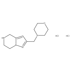 2-(4-Morpholinylmethyl)-4,5,6,7-tetrahydropyrazolo[1,5-a]pyrazine dihydrochloride结构式
