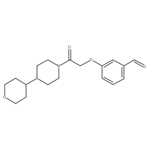 3-[2-[4-(Oxan-4-yl)piperazin-1-yl]-2-oxoethoxy]benzaldehyde Structure