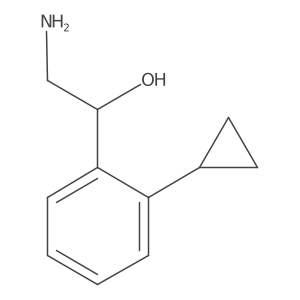 (1R)-2-amino-1-(2-cyclopropylphenyl)ethan-1-ol结构式