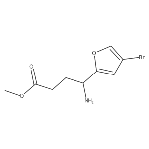 Methyl 4-amino-4-(4-bromofuran-2-yl)butanoate结构式