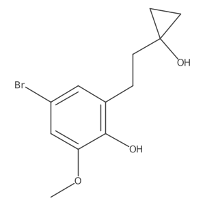 4-Bromo-2-[2-(1-hydroxycyclopropyl)ethyl]-6-methoxyphenol结构式