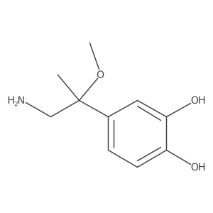4-(1-Amino-2-methoxypropan-2-yl)benzene-1,2-diol结构式