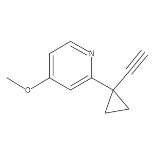 2-(1-Ethynylcyclopropyl)-4-methoxypyridine Structure