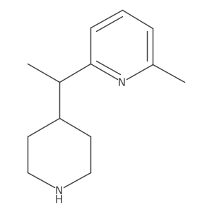 2-Methyl-6-[1-(piperidin-4-yl)ethyl]pyridine结构式