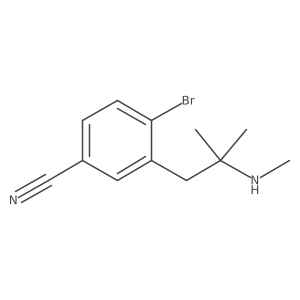4-Bromo-3-[2-methyl-2-(methylamino)propyl]benzonitrile结构式
