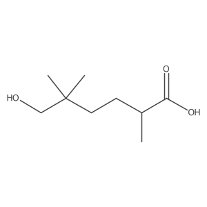 6-Hydroxy-2,5,5-trimethylhexanoic acid结构式