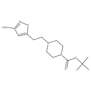 Tert-butyl 4-[2-(3-amino-1,2-oxazol-5-yl)ethyl]piperazine-1-carboxylate Structure