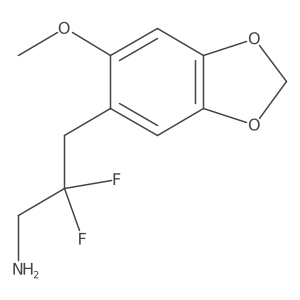 2,2-Difluoro-3-(6-methoxy-1,3-dioxaindan-5-yl)propan-1-amine Structure