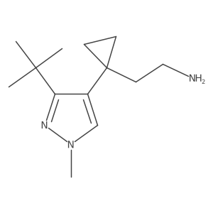 2-[1-(3-tert-butyl-1-methyl-1H-pyrazol-4-yl)cyclopropyl]ethan-1-amine Structure