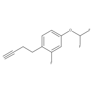 1-(But-3-yn-1-yl)-4-(difluoromethoxy)-2-fluorobenzene Structure