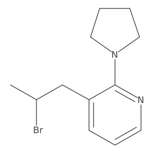 3-(2-Bromopropyl)-2-(pyrrolidin-1-yl)pyridine Structure