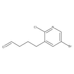 4-(5-Bromo-2-chloropyridin-3-yl)butanal结构式