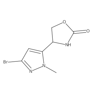 4-(3-bromo-1-methyl-1H-pyrazol-5-yl)-1,3-oxazolidin-2-one Structure
