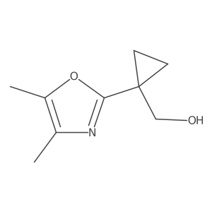 [1-(Dimethyl-1,3-oxazol-2-yl)cyclopropyl]methanol结构式