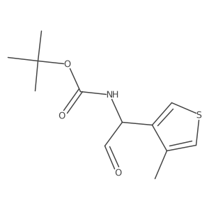 tert-butyl N-[1-(4-methylthiophen-3-yl)-2-oxoethyl]carbamate结构式