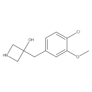3-[(4-Chloro-3-methoxyphenyl)methyl]azetidin-3-ol结构式