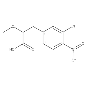 3-(3-Hydroxy-4-nitrophenyl)-2-methoxypropanoic acid结构式