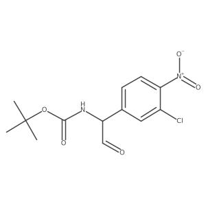tert-butyl N-[1-(3-chloro-4-nitrophenyl)-2-oxoethyl]carbamate结构式