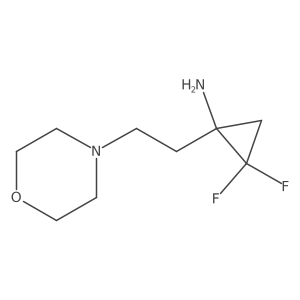2,2-Difluoro-1-[2-(morpholin-4-yl)ethyl]cyclopropan-1-amine结构式