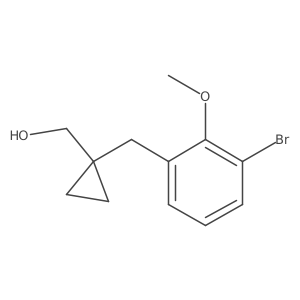 {1-[(3-Bromo-2-methoxyphenyl)methyl]cyclopropyl}methanol Structure