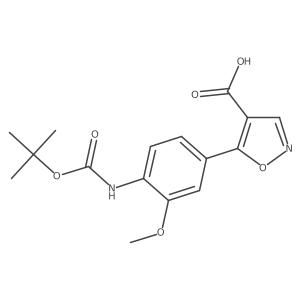 5-(4-{[(Tert-butoxy)carbonyl]amino}-3-methoxyphenyl)-1,2-oxazole-4-carboxylic acid Structure
