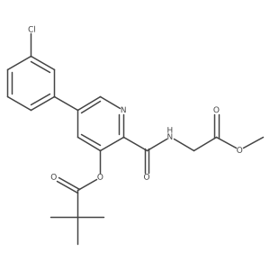 Propanoic acid, 2,2-dimethyl-, 5-(3-chlorophenyl)-2-[[(2-methoxy-2-oxoethyl)amino]carbonyl]-3-pyridinyl ester结构式