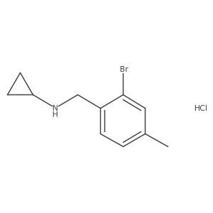 (2-Bromo-4-methylbenzyl)-cyclopropylamine hydrochloride结构式