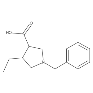 rel-(3R,4S)-1-Benzyl-4-ethylpyrrolidine-3-carboxylic acid结构式