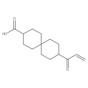 3-(Prop-2-enoyl)-3-azaspiro[5.5]undecane-9-carboxylic acid结构式