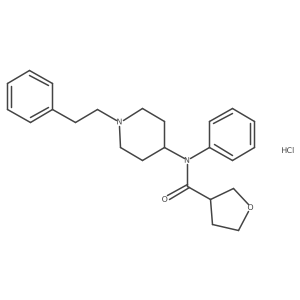N-(1-phenethylpiperidin-4-yl)-N-phenyltetrahydrofuran-3-carboxamide,monohydrochloride结构式