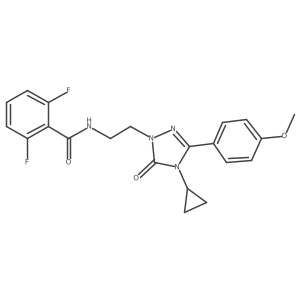 N-{2-[4-cyclopropyl-3-(4-methoxyphenyl)-5-oxo-4,5-dihydro-1H-1,2,4-triazol-1-yl]ethyl}-2,6-difluorobenzamide Structure