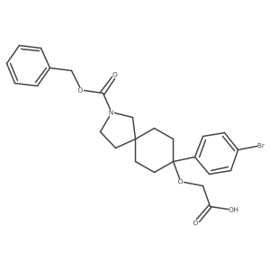 2-({2-[(Benzyloxy)carbonyl]-8-(4-bromophenyl)-2-azaspiro[4.5]decan-8-yl}oxy)acetic acid结构式