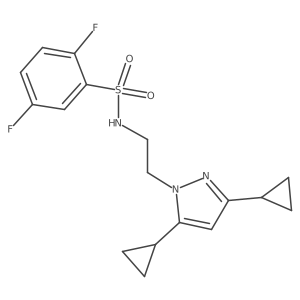 N-(2-(3,5-dicyclopropyl-1H-pyrazol-1-yl)ethyl)-2,5-difluorobenzenesulfonamide Structure