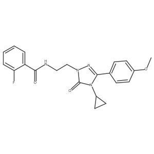N-{2-[4-cyclopropyl-3-(4-methoxyphenyl)-5-oxo-4,5-dihydro-1H-1,2,4-triazol-1-yl]ethyl}-2-fluorobenzamide Structure