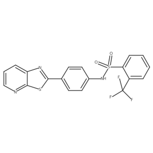 N-(4-(thiazolo[5,4-b]pyridin-2-yl)phenyl)-2-(trifluoromethyl)benzenesulfonamide Structure