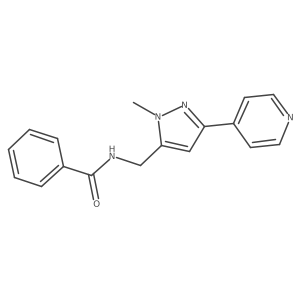 N-{[1-methyl-3-(pyridin-4-yl)-1H-pyrazol-5-yl]methyl}benzamide结构式