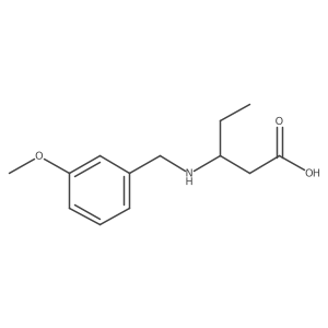 3-{[(3-Methoxyphenyl)methyl]amino}pentanoic acid Structure