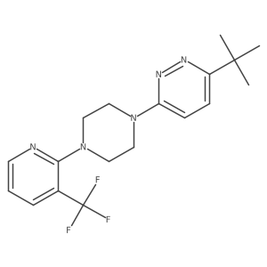 3-Tert-butyl-6-{4-[3-(trifluoromethyl)pyridin-2-yl]piperazin-1-yl}pyridazine Structure
