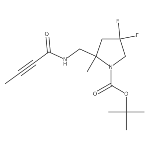 Tert-butyl 2-[(but-2-ynamido)methyl]-4,4-difluoro-2-methylpyrrolidine-1-carboxylate Structure